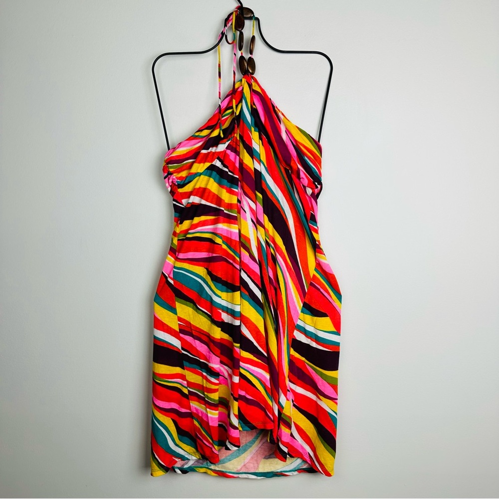 Xhilaration Colorful Striped Tankini Swimwear Dress Size XL